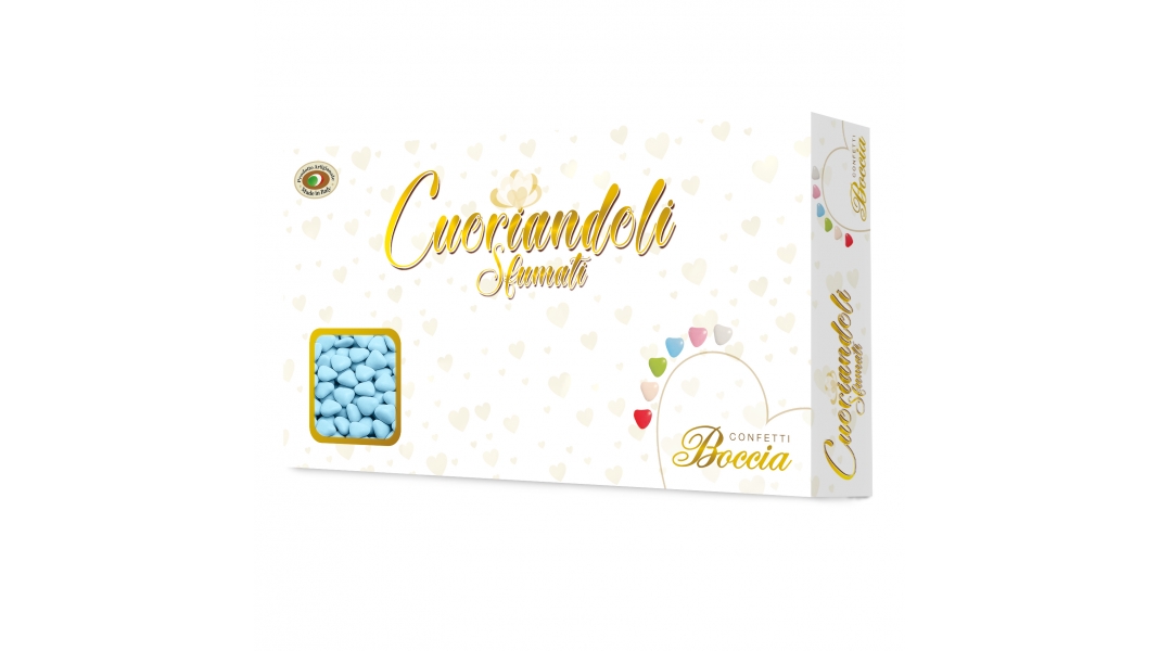 Cuoriandoli sfumati celesti da 500g - Confetti Boccia srl